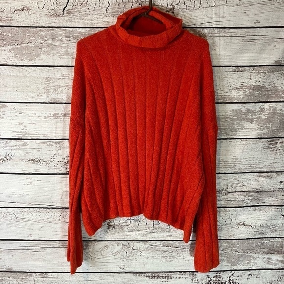 REVOLVE Tularosa Seta Ribbed Turtleneck Sweater in Red - Picture 3 of 12